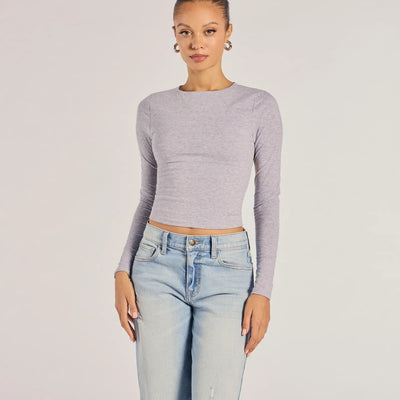Elevated Staple Open Back Long Sleeve Top