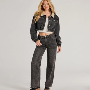 Back To Basics Cropped Long Sleeve Top