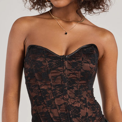 Queen Of Midnight Lace Corset Top