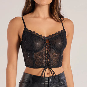 Spotlight Glamour Sequin Lace Corset