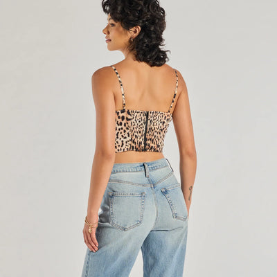 Ever Fierce Leopard Print Satin Corset