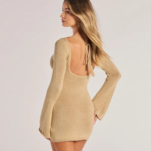 All That Glows Open Back Mini Dress