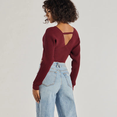 Feeling Cozy Ribbed Knit Long Sleeve Top