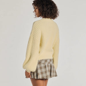 Cuddle Up Eyelash Knit V-Neck Sweater