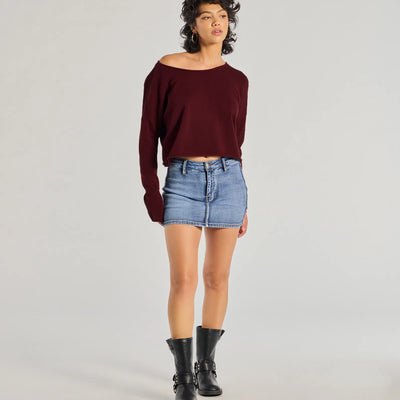 Classic Chic Asymmetrical Cropped Pullover Sweater