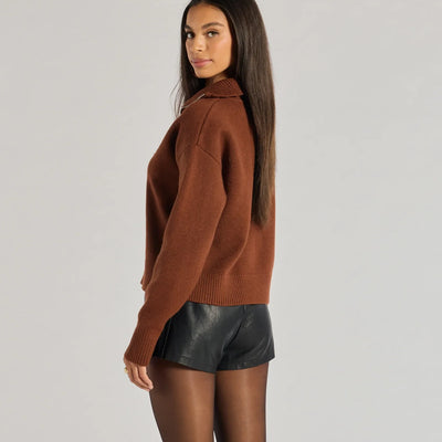 Cozy Staple Ribbed Knit Pullover Sweater