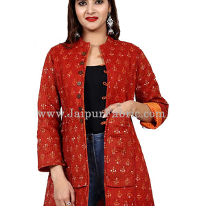 Women Orangish Jacket