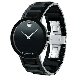 Movado Sapphire Black Dial Unisex 39mm
