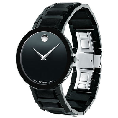 Movado Sapphire Black Dial Unisex 39mm