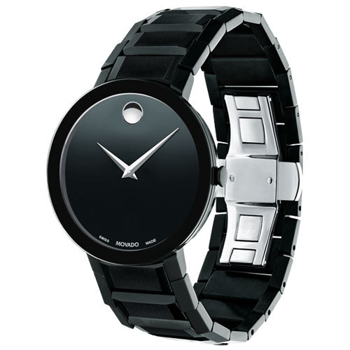 Movado Sapphire Black Dial Unisex 39mm