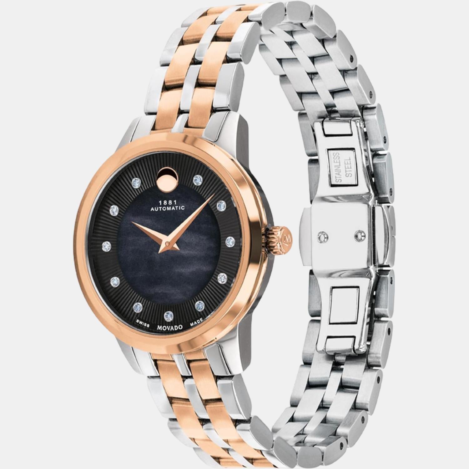1881 Automatic Women Quartz Mother Of Pearl Dial Analog Stainless Steel Watch 0607488M