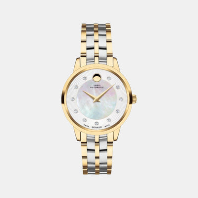 1881 Automatic Women Automatic White Dial Analog Stainless Steel Watch 0607489M
