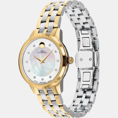 1881 Automatic Women Automatic White Dial Analog Stainless Steel Watch 0607489M