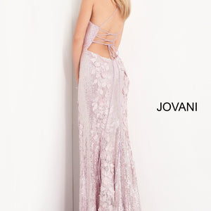 Sequin Fitted Sleeveless Slit Gown by Jovani 06109
