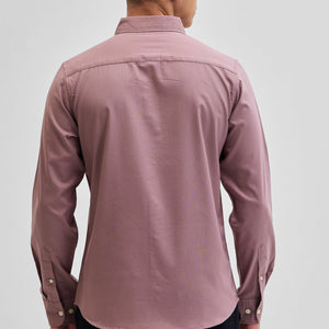 Mauve Solid Oxford Shirt