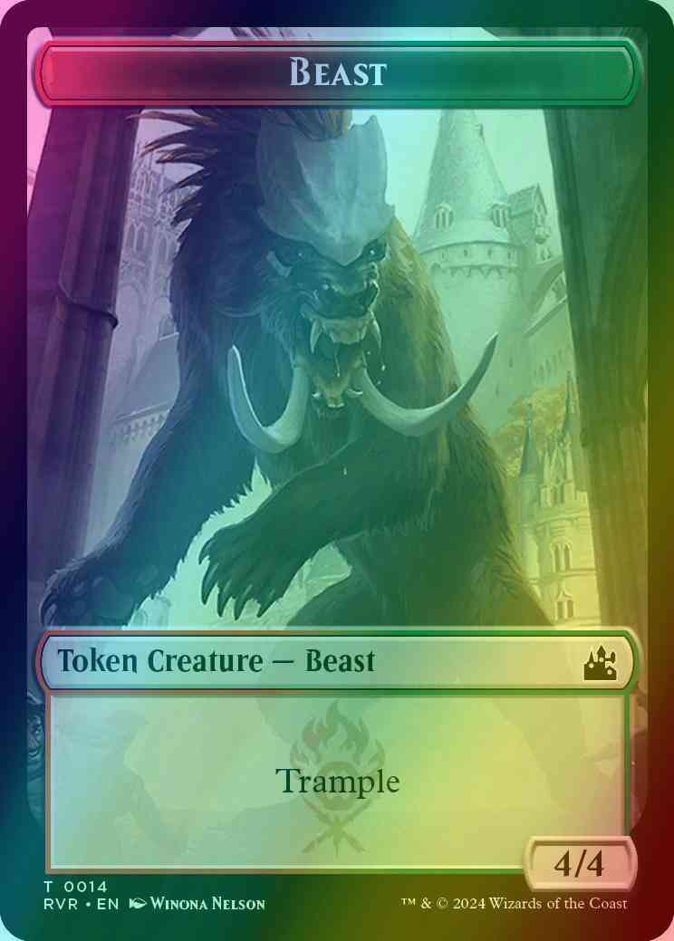 Beast Token (14) // Bird Token (01) [Ravnica Remastered: Tokens] [Foil]