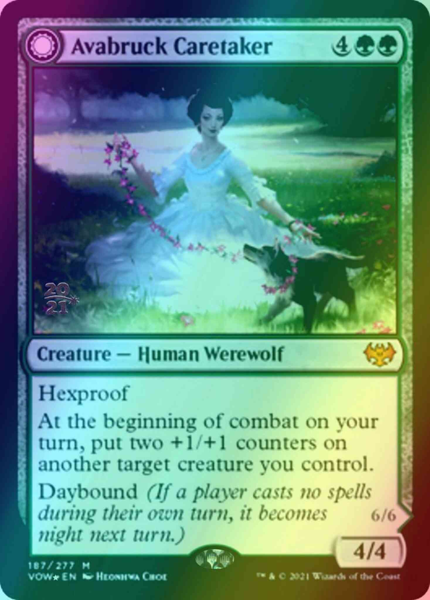Avabruck Caretaker // Hollowhenge Huntmaster [Prerelease] [187s] [Innistrad: Crimson Vow: Promos] [Foil]