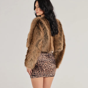 Untamed Luxe Cropped Faux Fur Jacket