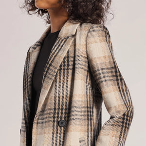 Classic Charm Plaid Trench Coat
