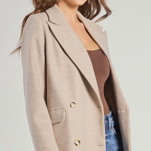 Refined Glamour Oversized Faux Wool Trench Coat