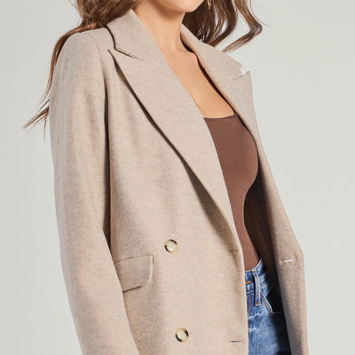 Refined Glamour Oversized Faux Wool Trench Coat