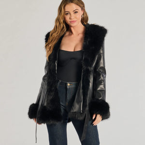 Muse Moment Faux Leather Trench Coat
