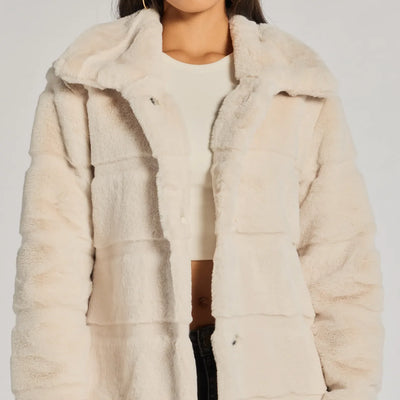 Timeless Glam Faux Fur Trench Coat