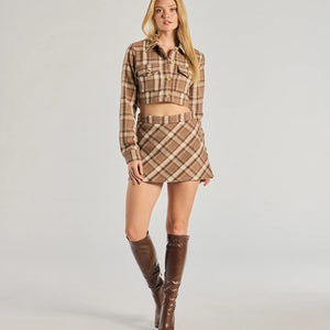Plaid Appeal Cropped Shacket