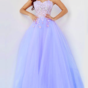 Applique Sleeveless A-line Gown by Jovani 06207