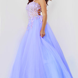 Applique Sleeveless A-line Gown by Jovani 06207