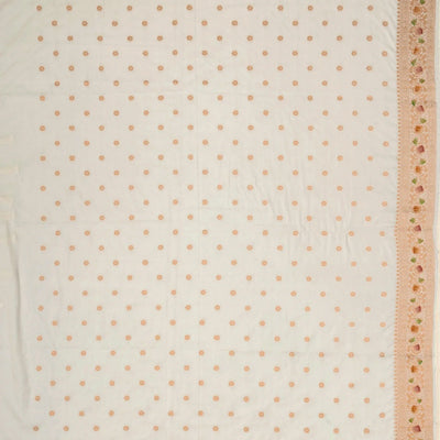 Off White Woven Blended Dupion Saree With Konia Butta Motifs