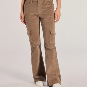Effortless And Cool Corduroy Cargo Flare Pants