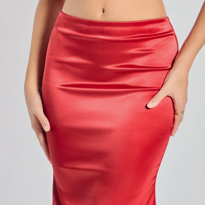 Luxe Hour Satin Mermaid Maxi Skirt