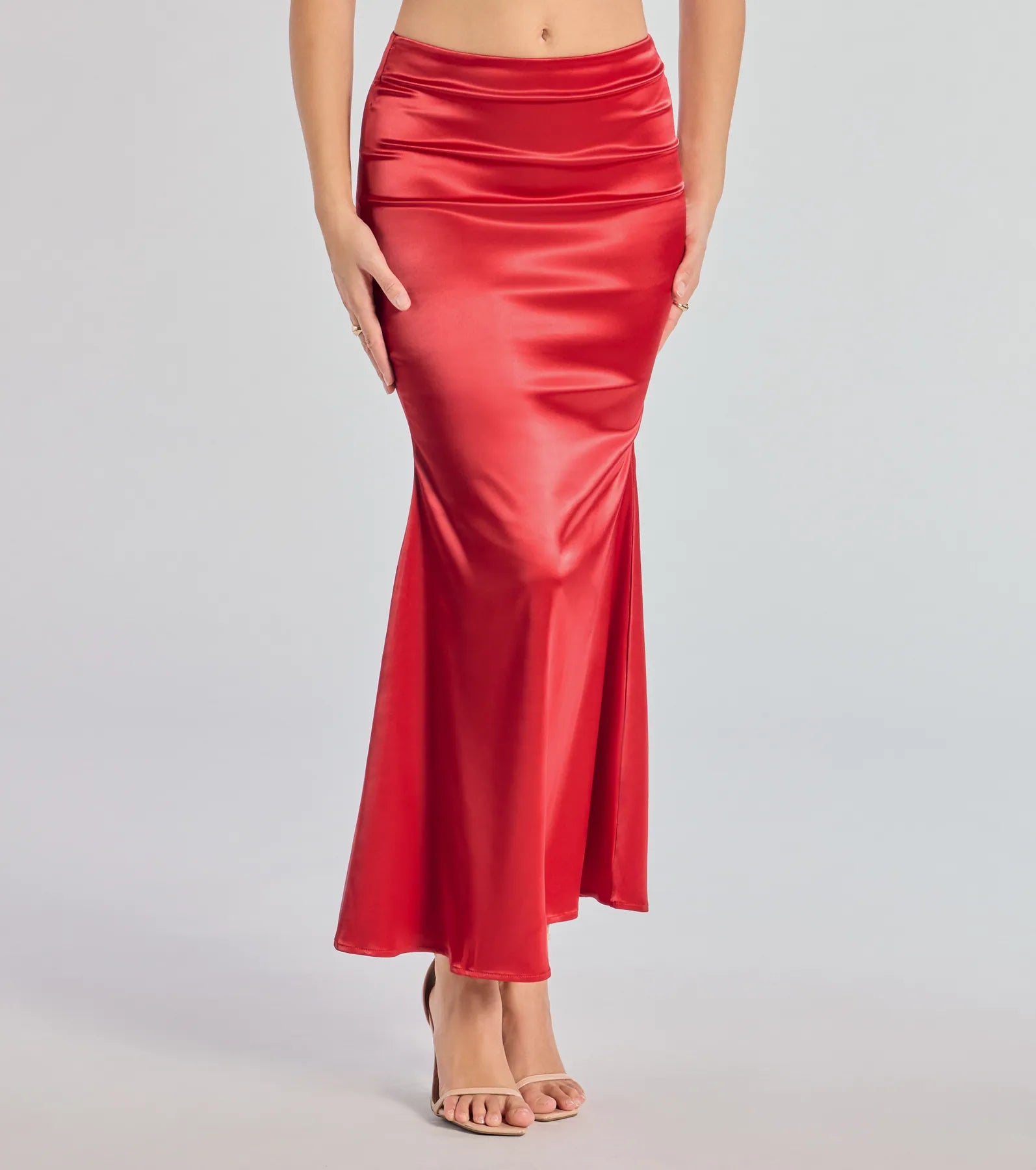 Luxe Hour Satin Mermaid Maxi Skirt