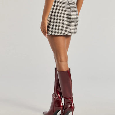 Icon Era Houndstooth Woven Mini Skirt