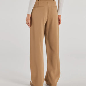 Polished Perfection Contrast Waist Pants