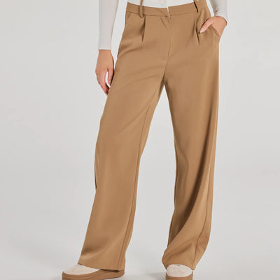 Polished Perfection Contrast Waist Pants