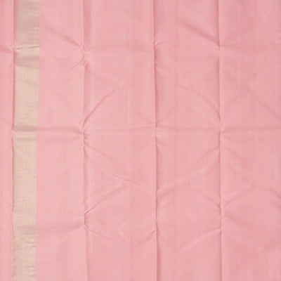 Dusty Pink Handloom Kanchipuram Silk Saree With Triangle Motifs