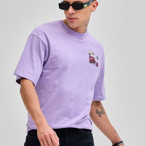 Embrace The Darkness Lavender Oversized T-Shirt