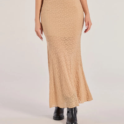 Boho Beauty Floral Lace Maxi Skirt