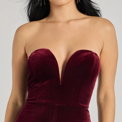 The Glam Factor Sleeveless Velvet Jumpsuit