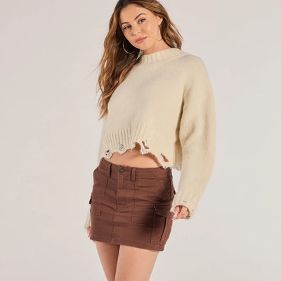 Casually Cool Mid-Rise Cargo Mini Skirt