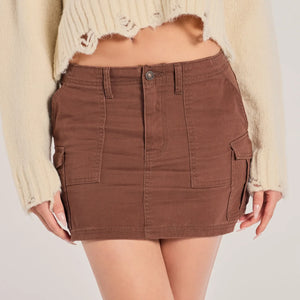 Casually Cool Mid-Rise Cargo Mini Skirt