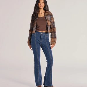 Seamlessly Chic High-Rise Bootcut Denim Jeans