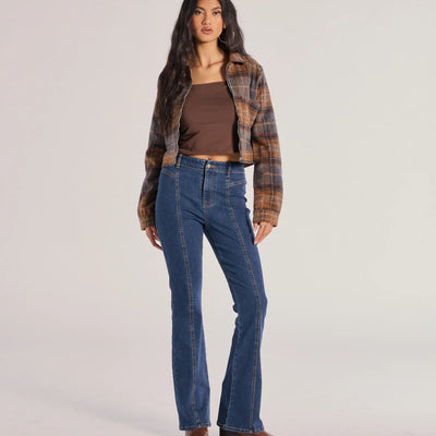 Seamlessly Chic High-Rise Bootcut Denim Jeans