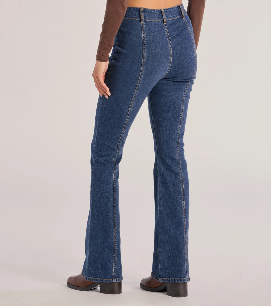 Seamlessly Chic High-Rise Bootcut Denim Jeans