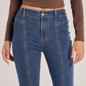 Seamlessly Chic High-Rise Bootcut Denim Jeans