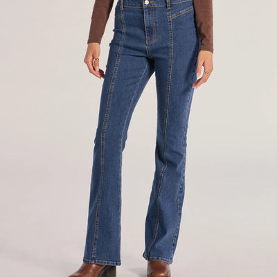 Seamlessly Chic High-Rise Bootcut Denim Jeans