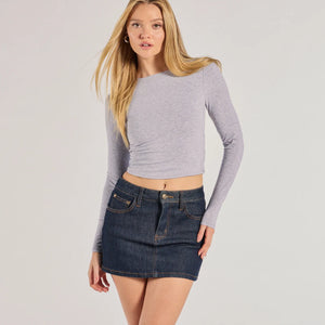 Classic Staple Denim Mini Skort