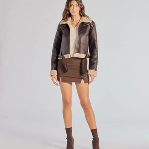 Casual Look Denim Mini Skort